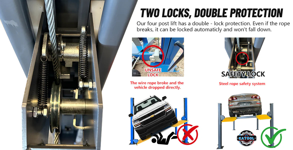 KT-4H110 4 Post/Four Post Vehicle Lift 11,000lbs