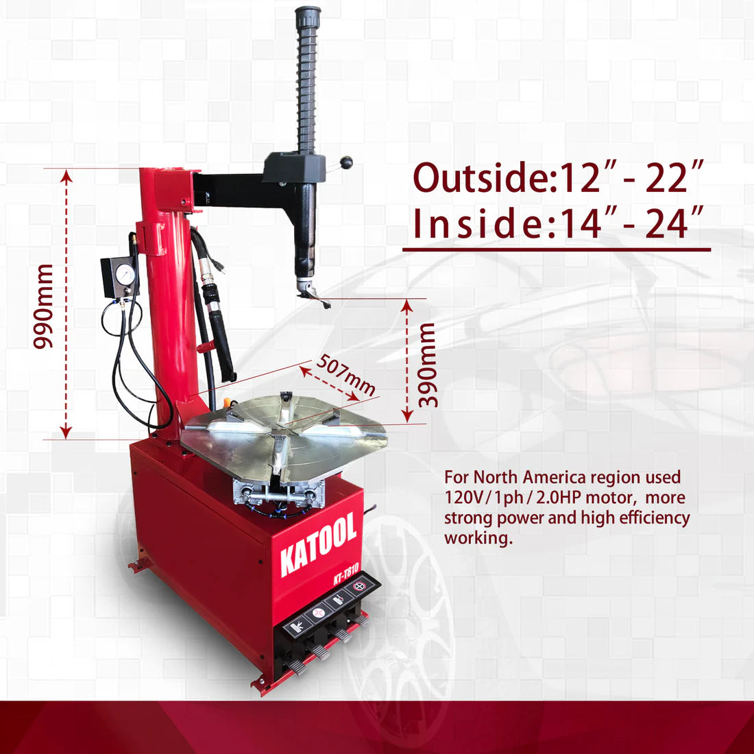 KT-T810 Wheel Clamp Tire Changer