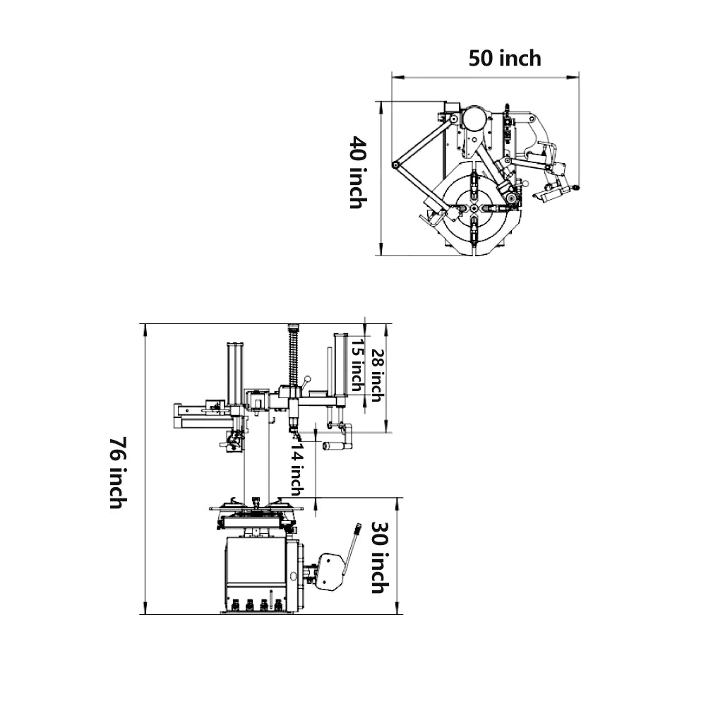 KT-T830 Wheel Clamp Tire Changer