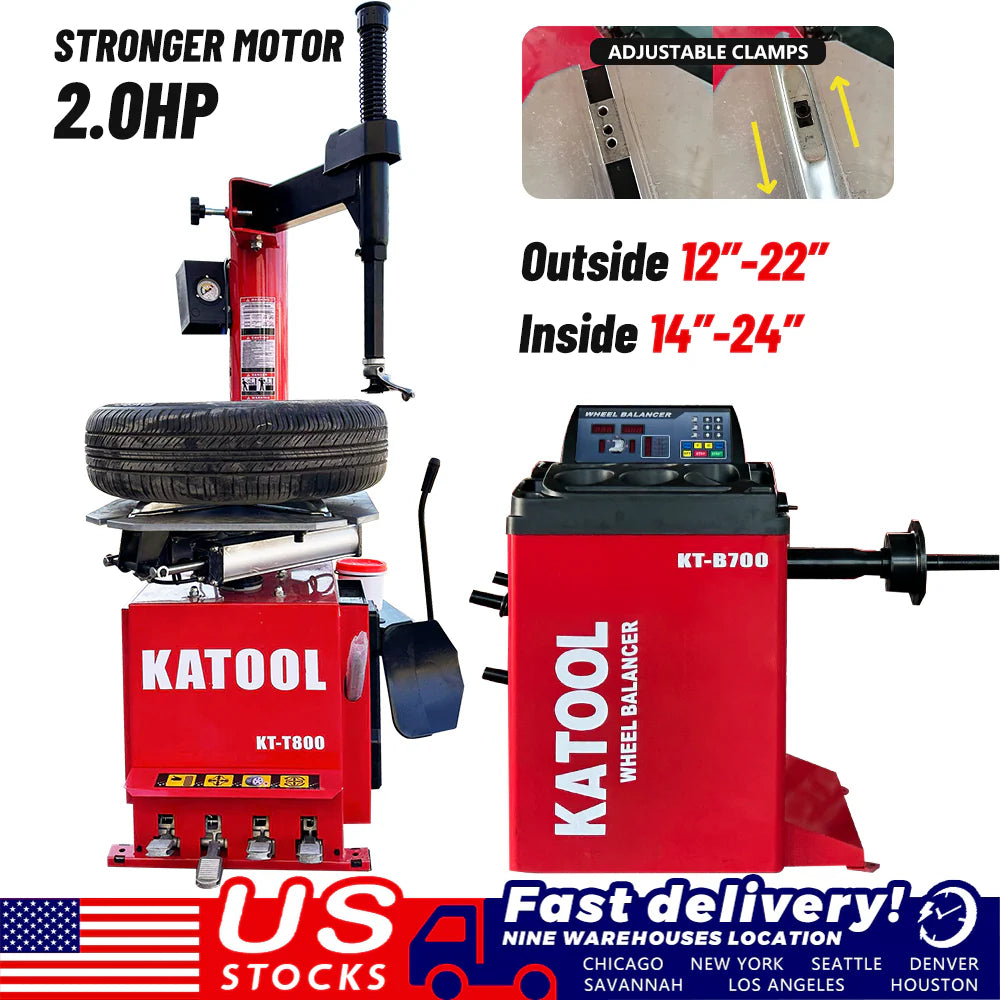 Combo 1: Tire Changer KT-T800 & Wheel Balancer KT-B700