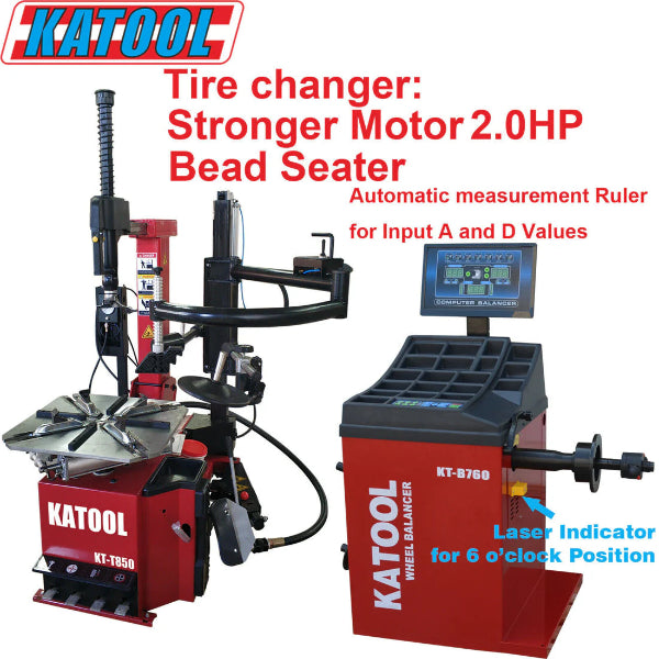 Combo 6: Tire Changer KT-T850 & Wheel Balancer KT-B760