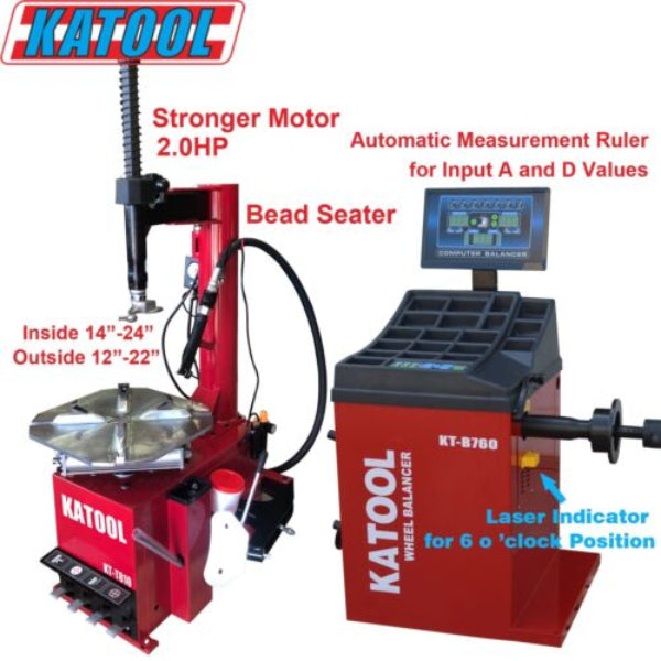 Combo 8: Tire Changer KT810 & Wheel Balancer KT-B760