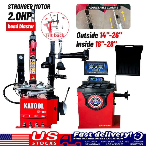 Combo 9: Tire Changer KT-T850 & Wheel Balancer KT-B750